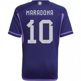 Argentina 2023/2024 Diego Maradona 10 Borte Landslagsdrakt Kortermet
